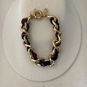 Brooks Brother bracelet with silk repp accent
